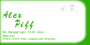 alex piff business card